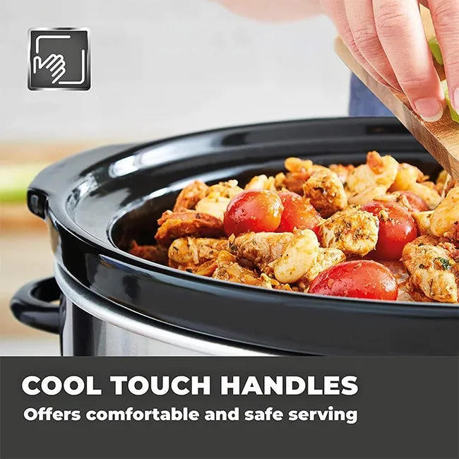 3.5L Slow Cooker Black Handles