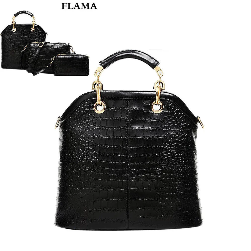 3pcs FamousWomen Hbag + Tote+Shoulder Bags Leather Chain women messenger bags Bag designer hbags