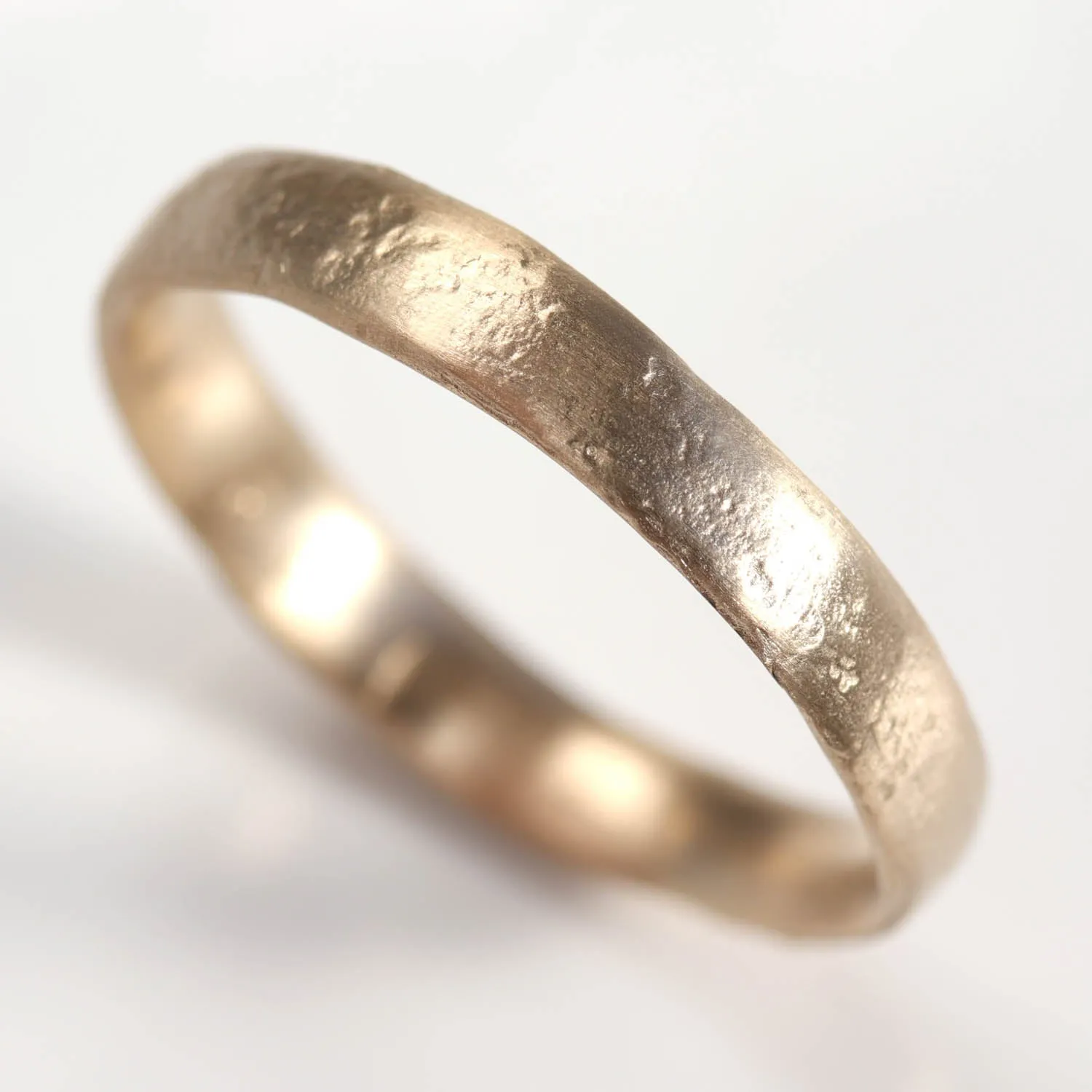 4mm Wide Ancient Textured Band 