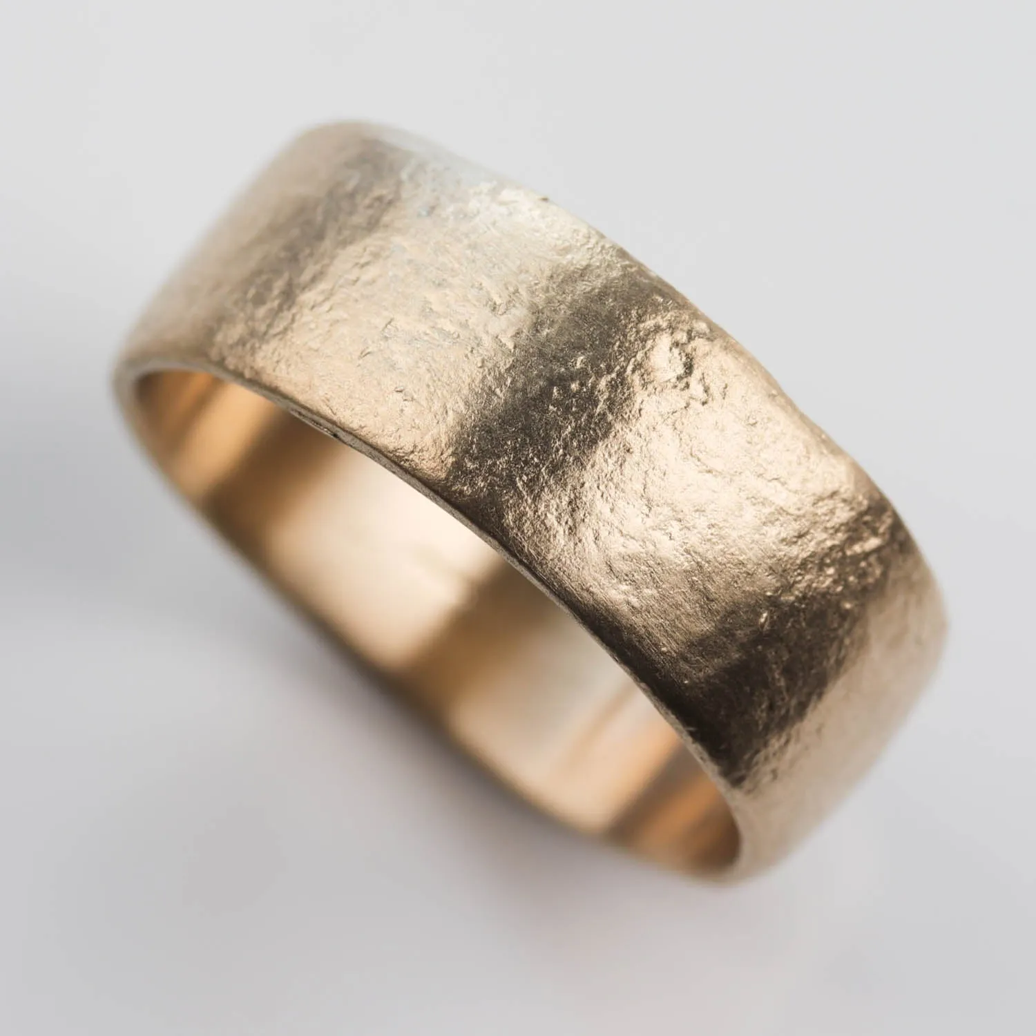 9mm Wide 14k Yellow Gold Ancient Band