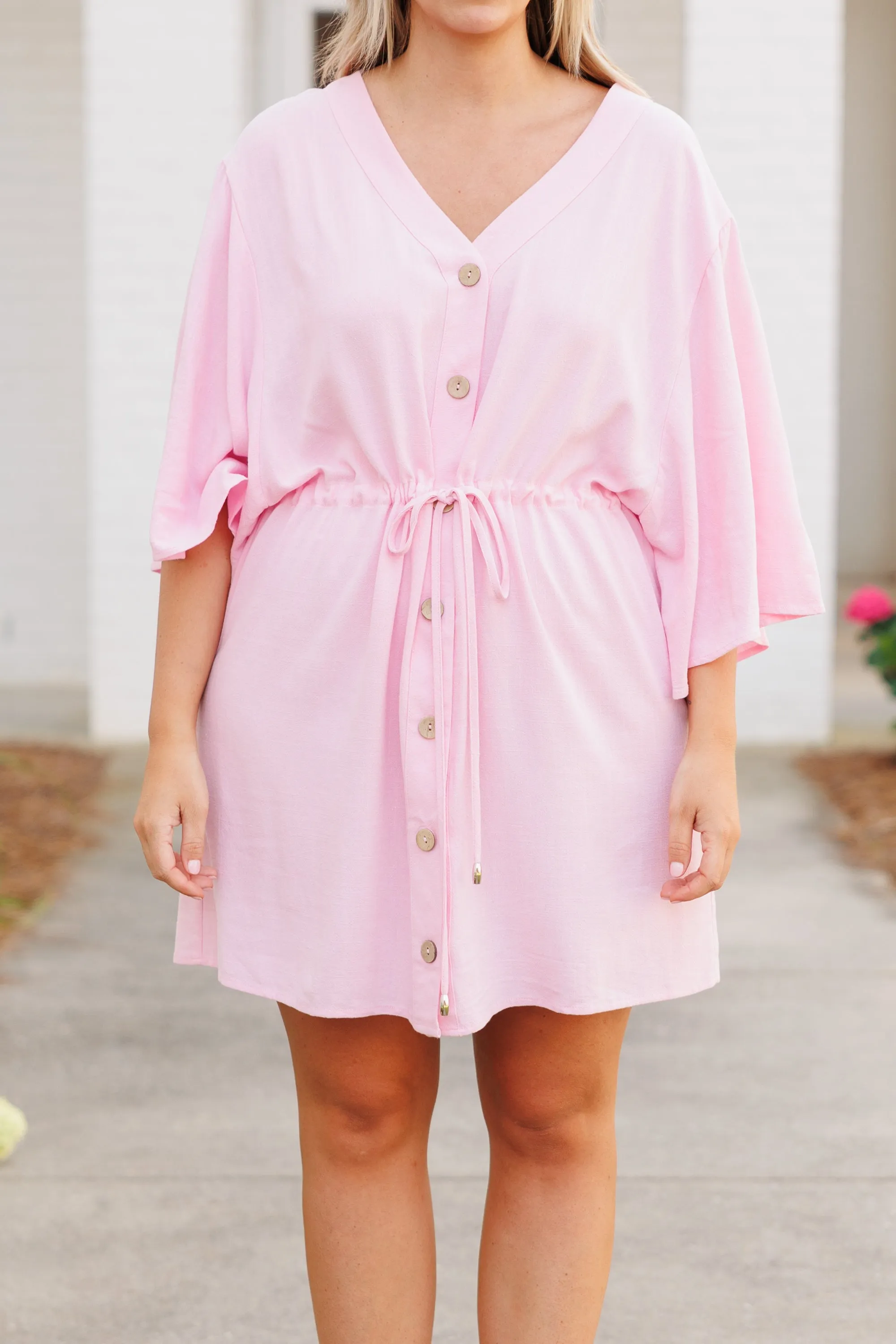 All Season Long Dress, Light Pink