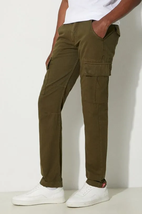 Alpha Industries cotton trousers Agent Pant green color 158205.142