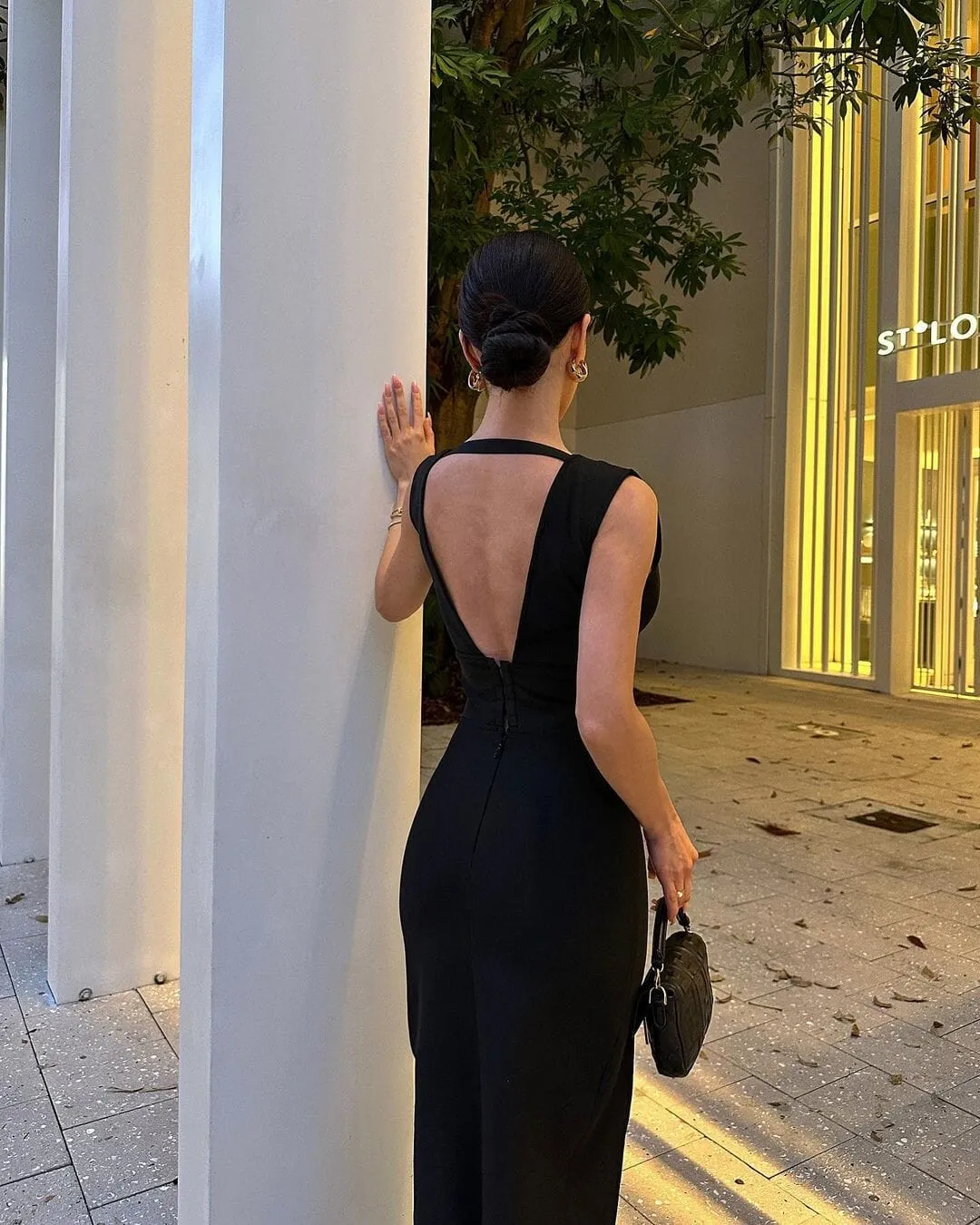 Anush Black Midi Dress