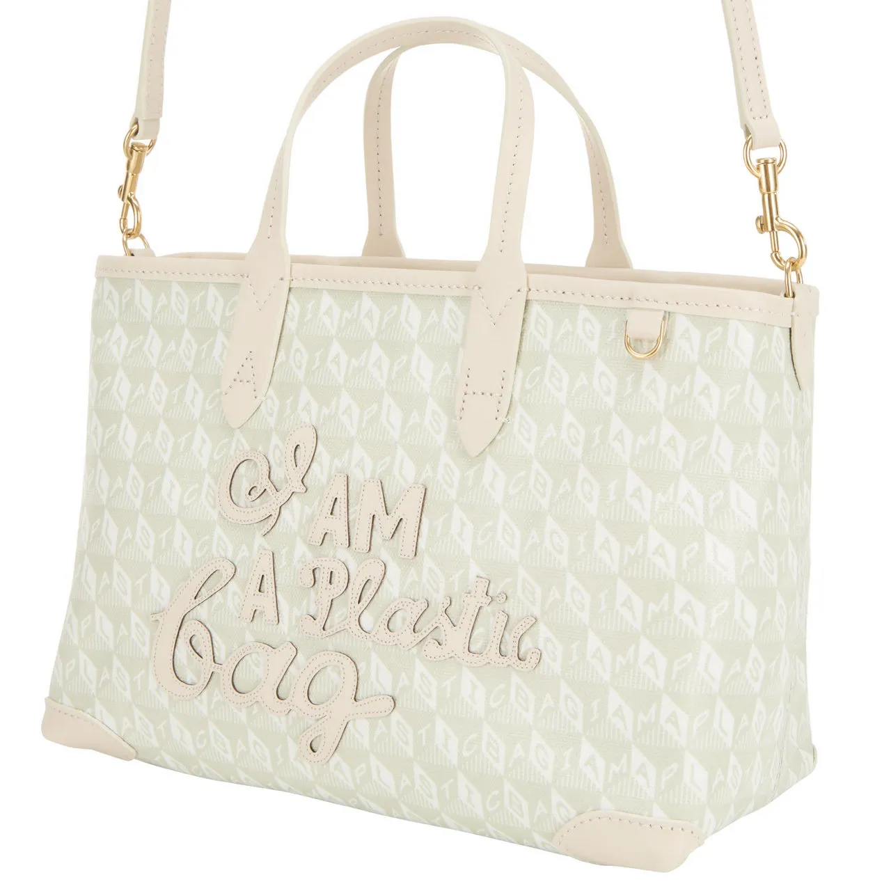 ANYA HINDMARCH I Am A Plastic Bag XS Motif Tote Bag - Chalk