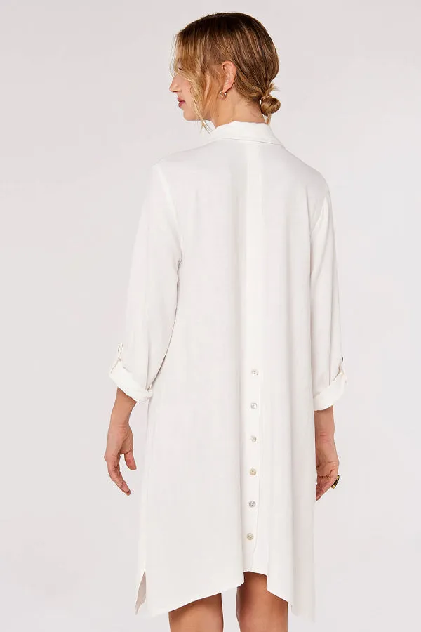 Apricot Oversized Shirt Dress