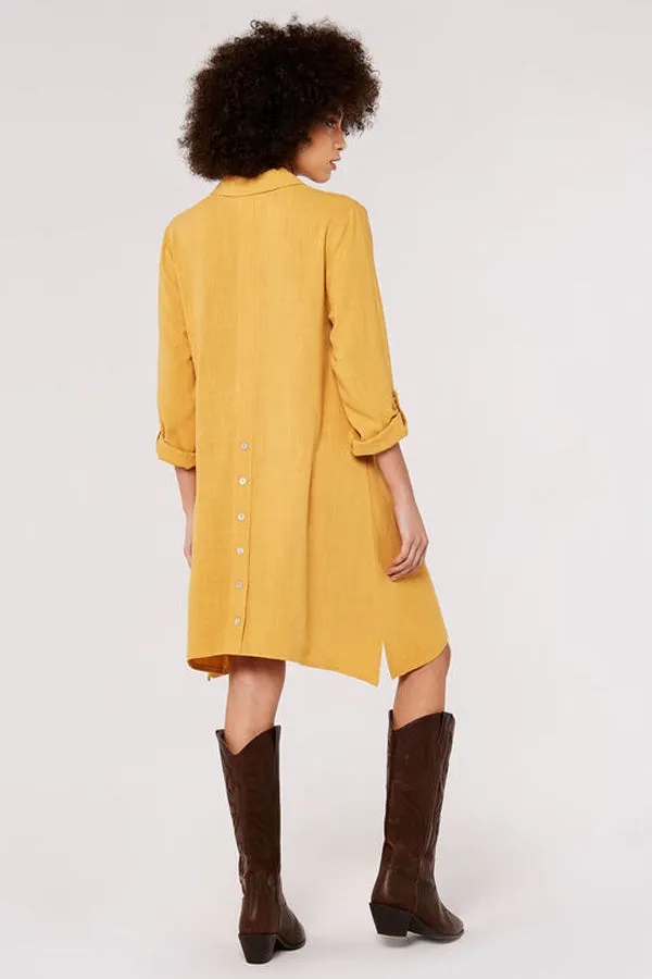 Apricot Oversized Shirt Dress