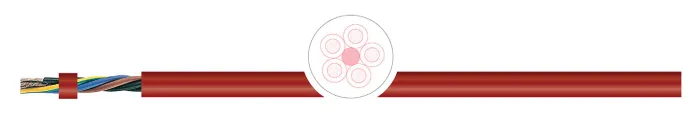 AXINDUS SIHF Multicore Industrial Cable, 2 Cores, 0.75 mm², SIHF, Unscreened, 100m, Redbrown Silicone Sheath, 18AWG