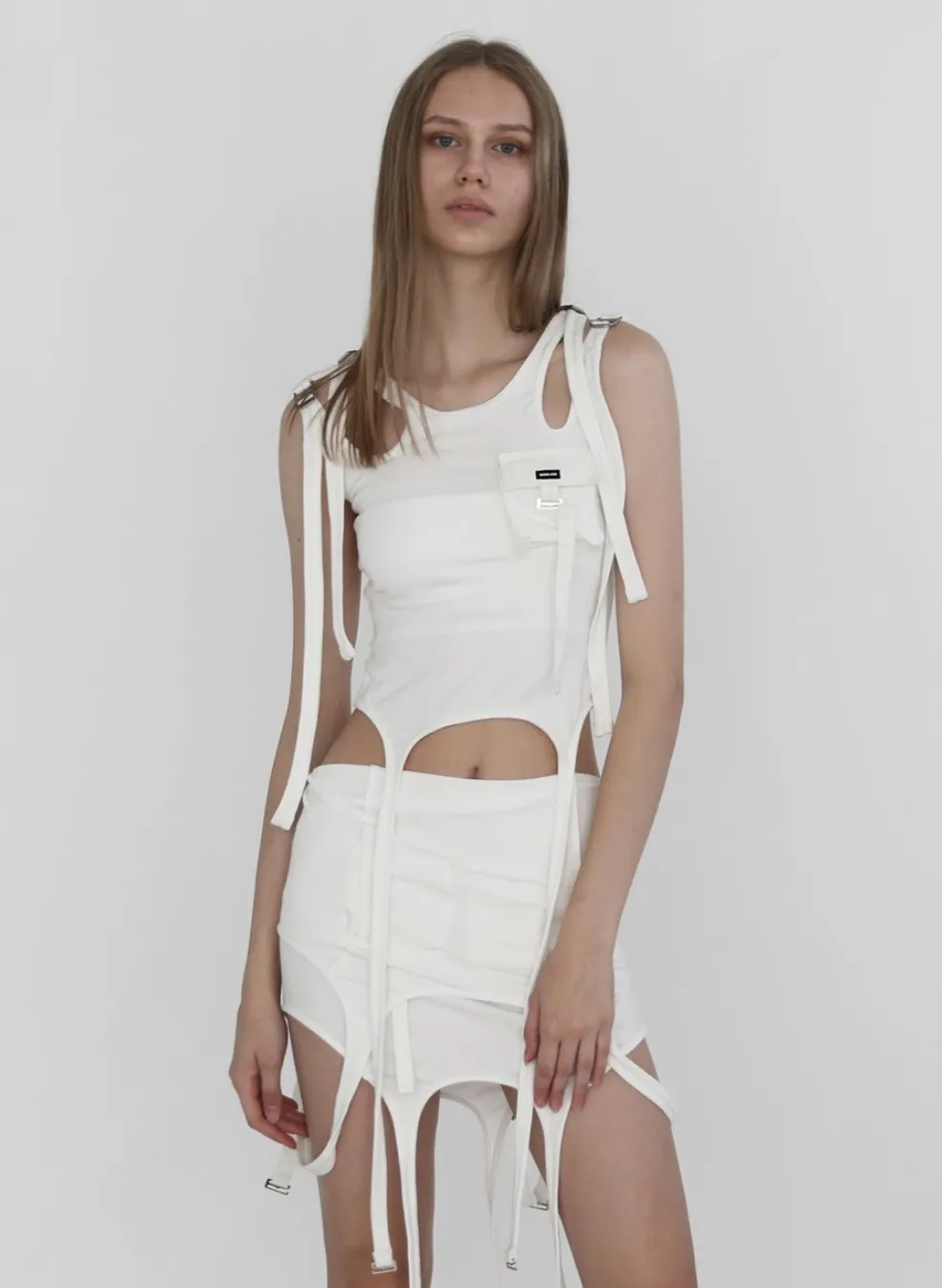 BADBLOOD  |Lace-up Street Style Cotton Logo Tanks & Camisoles