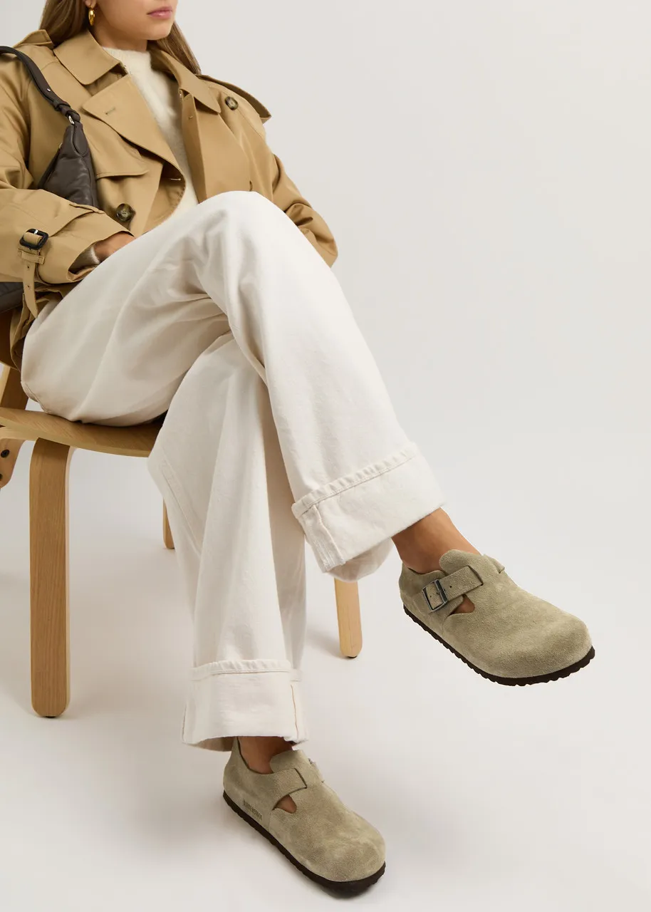 BIRKENSTOCK London suede clogs -                         -                     -                