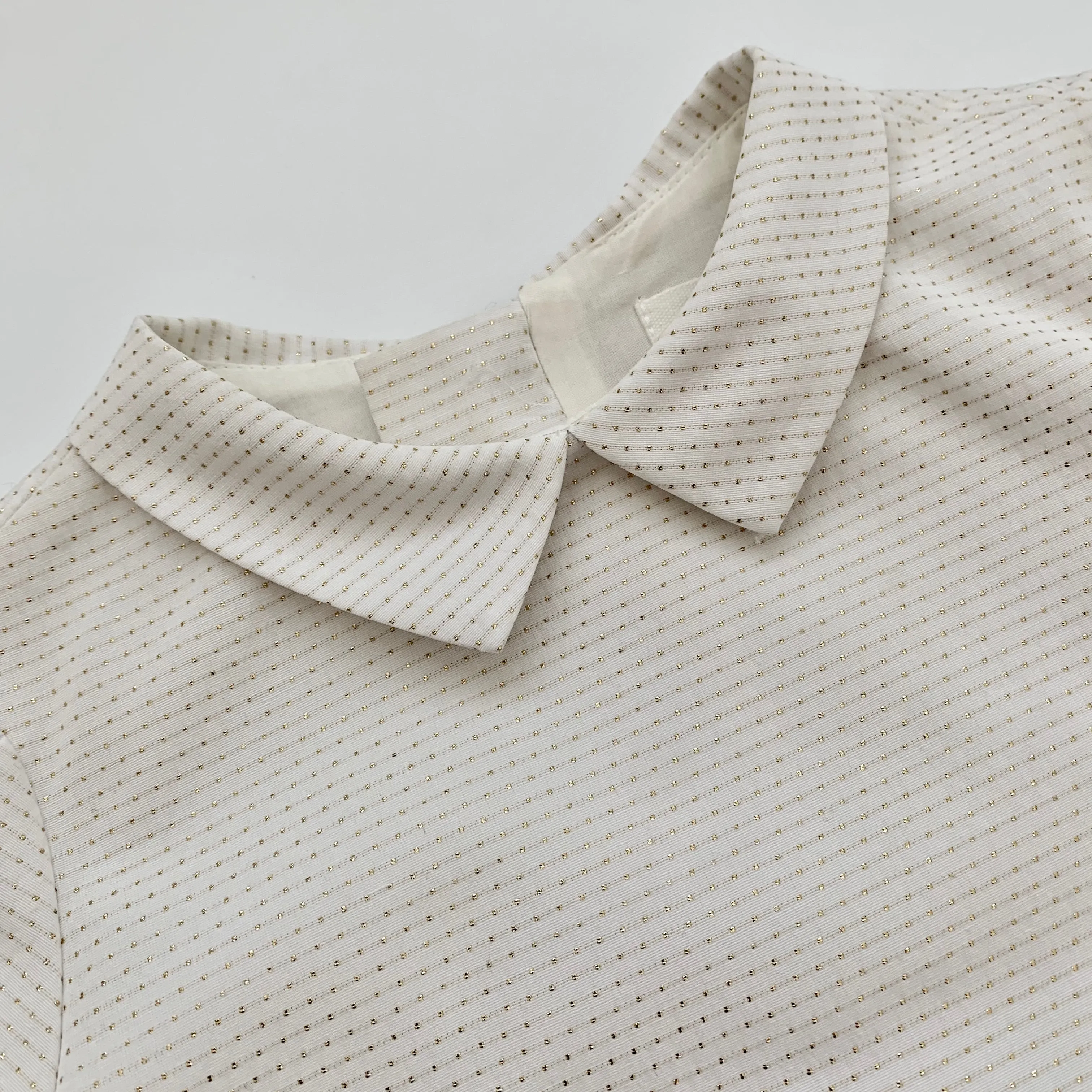 Bonpoint White And Gold Polka Dot Shell Top: 4 Years