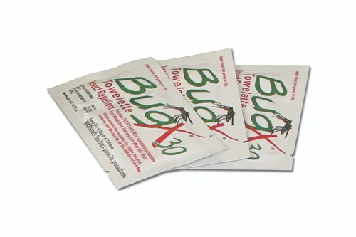 BugX  Insect Repellent 30% DEET Towelette Foil Packs