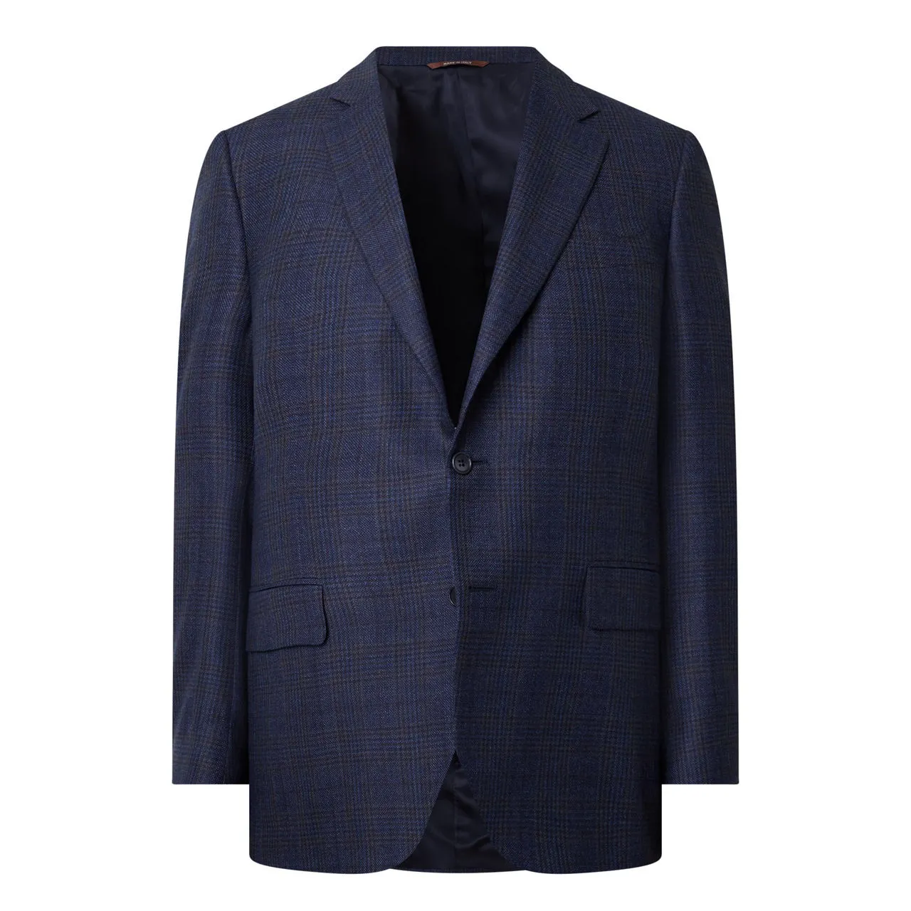 CANALI Single-Breasted Check Suit Jacket - Grey