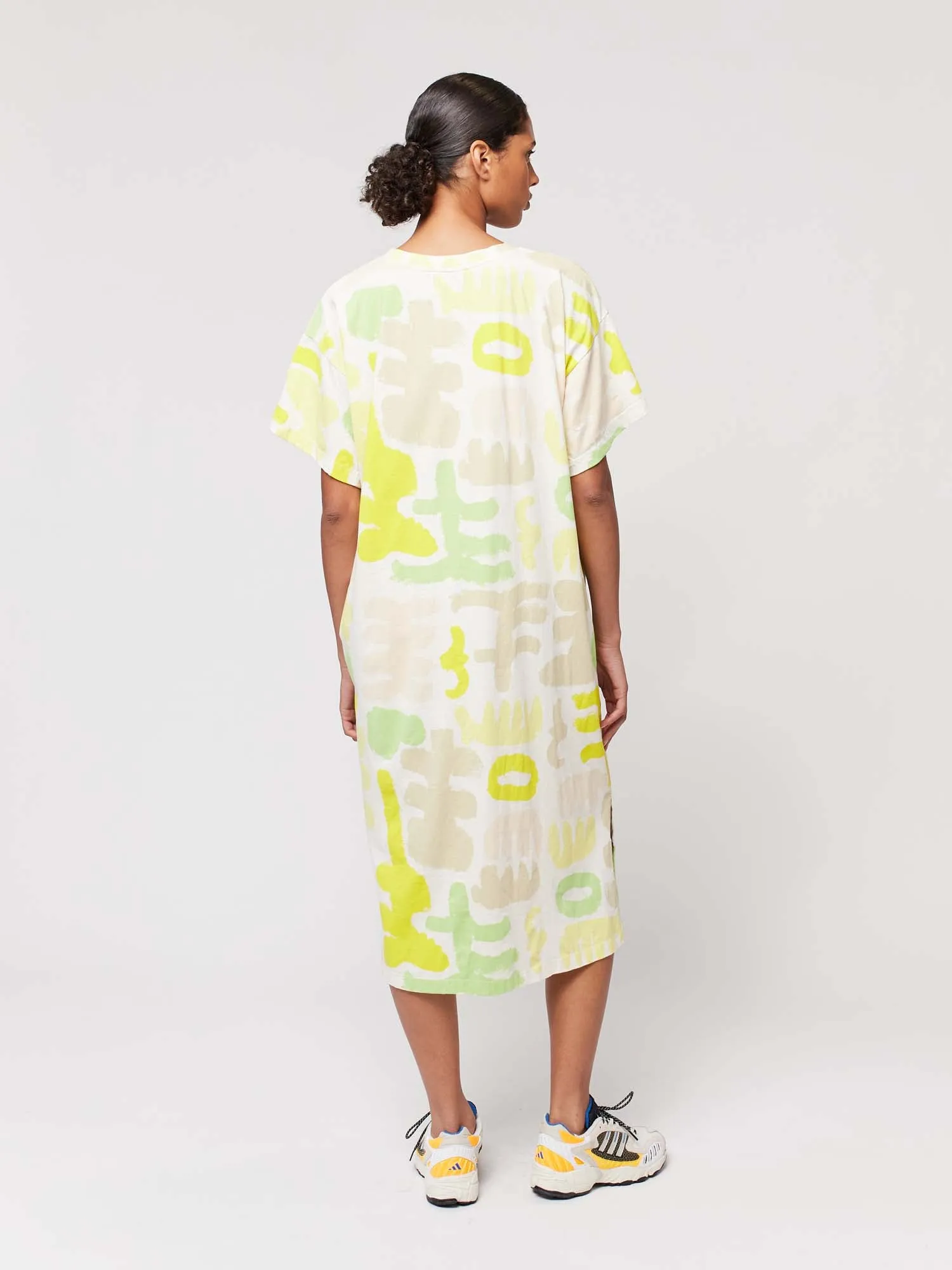 Carnival Print Long T-shirt Dress