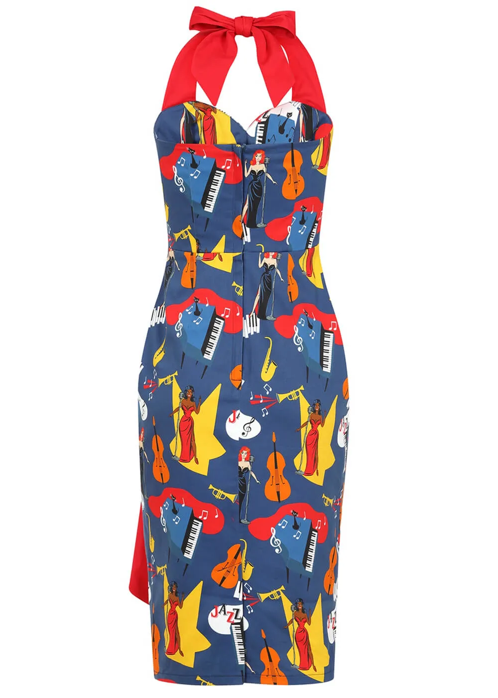 Collectif Lorna Jazz 50's Pencil Dress Multi