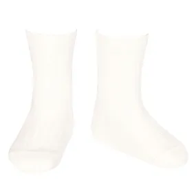 Condor Baby And Child Basic Rib Short Socks Cream