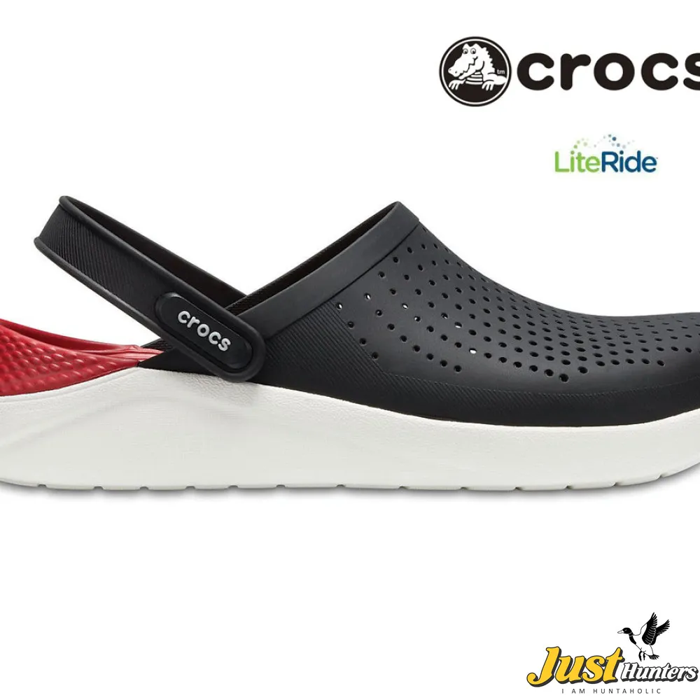 Crocs LiteRide Clogs Black and Red