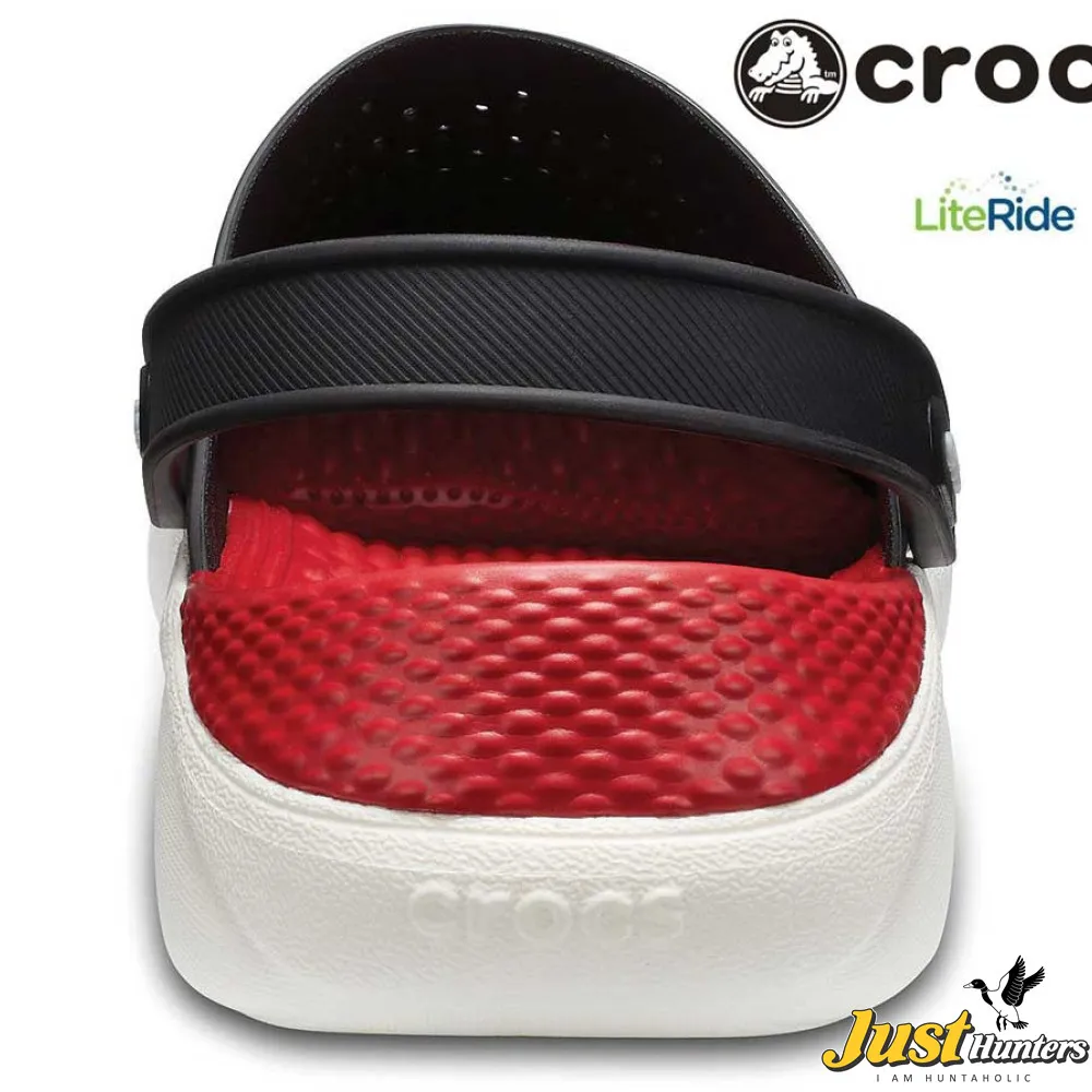 Crocs LiteRide Clogs Black and Red