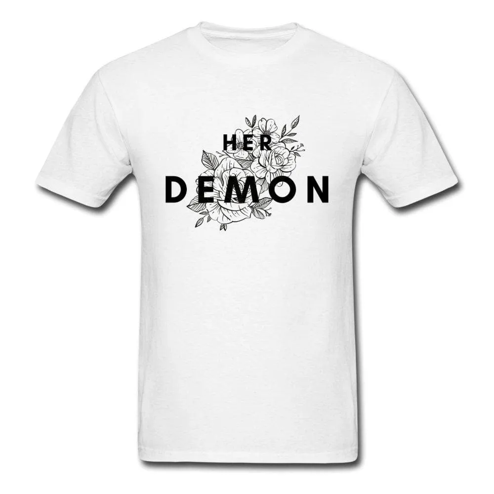 Demon And Angel White Couple T-Shirts