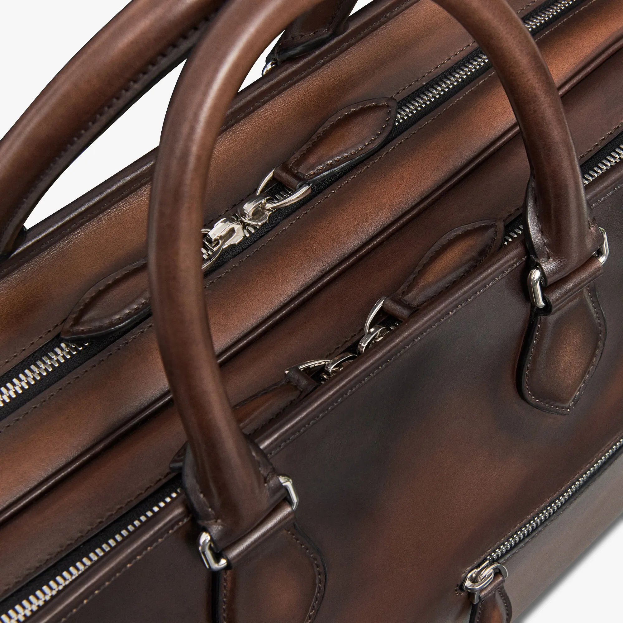 Deux Jours Leather Briefcase