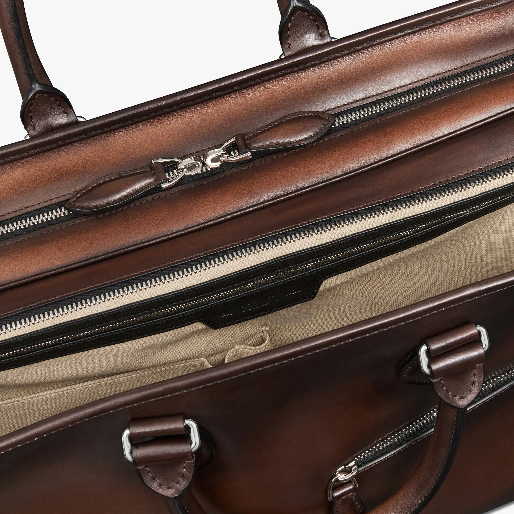 Deux Jours Leather Briefcase