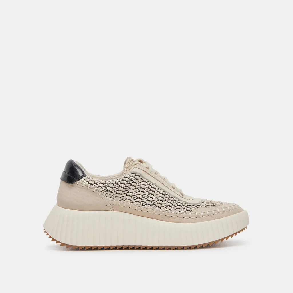 DOLEN SNEAKERS BLACK NATURAL RAFFIA– Dolce Vita 6973777870914
