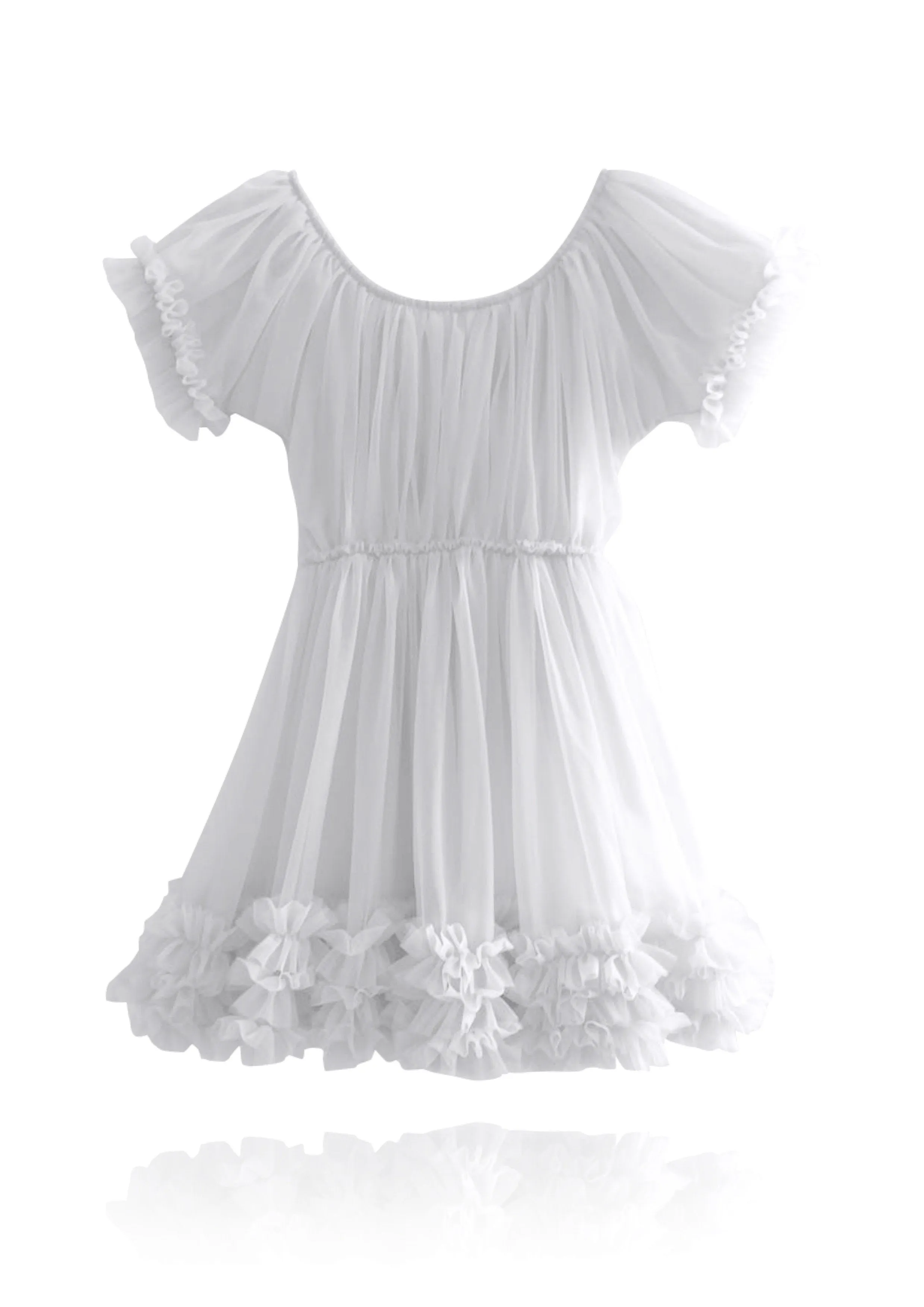 DOLLY by Le Petit Tom  FRILLY DRESS off-white