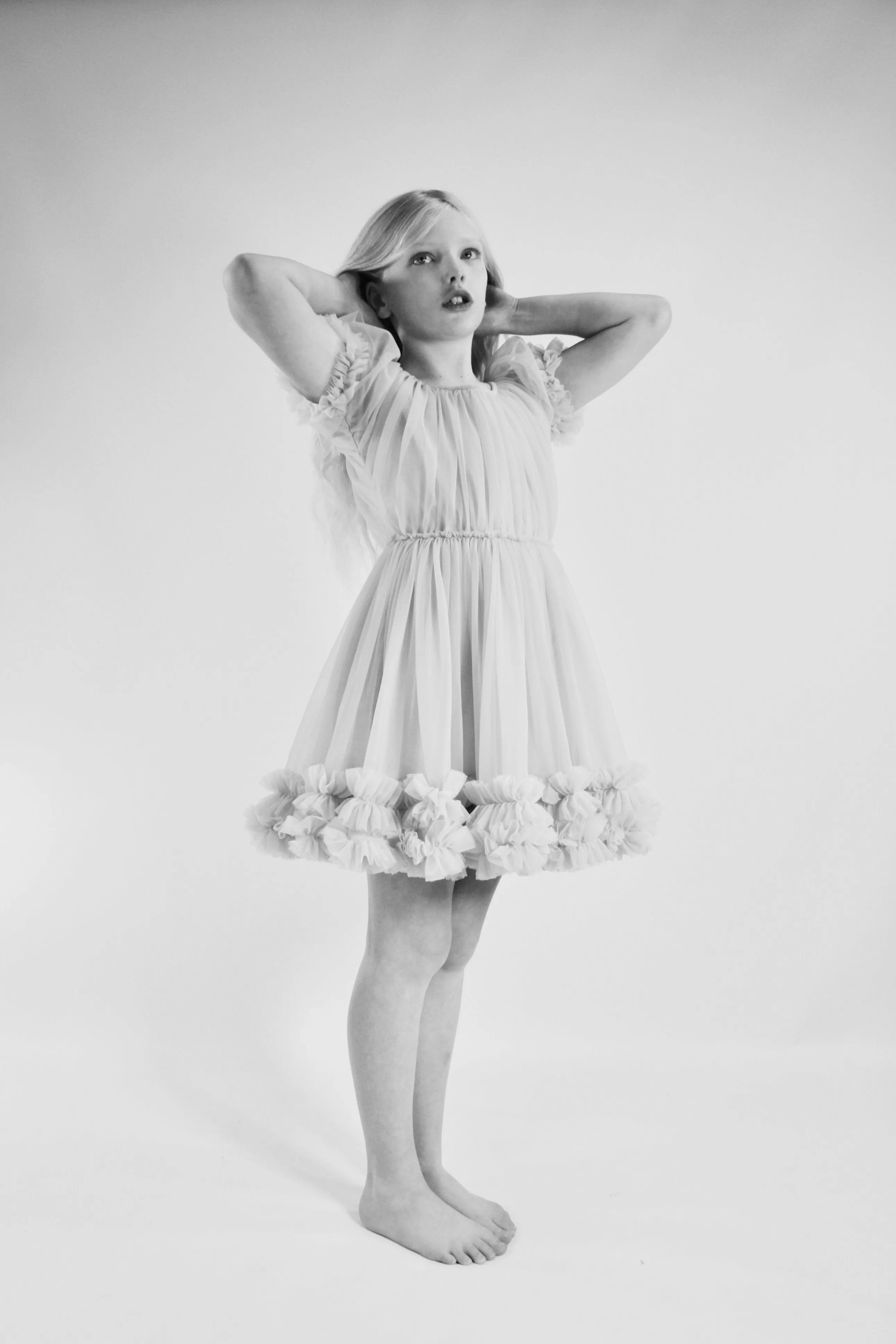 DOLLY by Le Petit Tom  FRILLY DRESS off-white