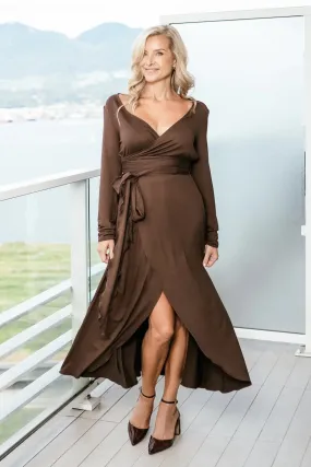 Duster Wrap Dress | Brown