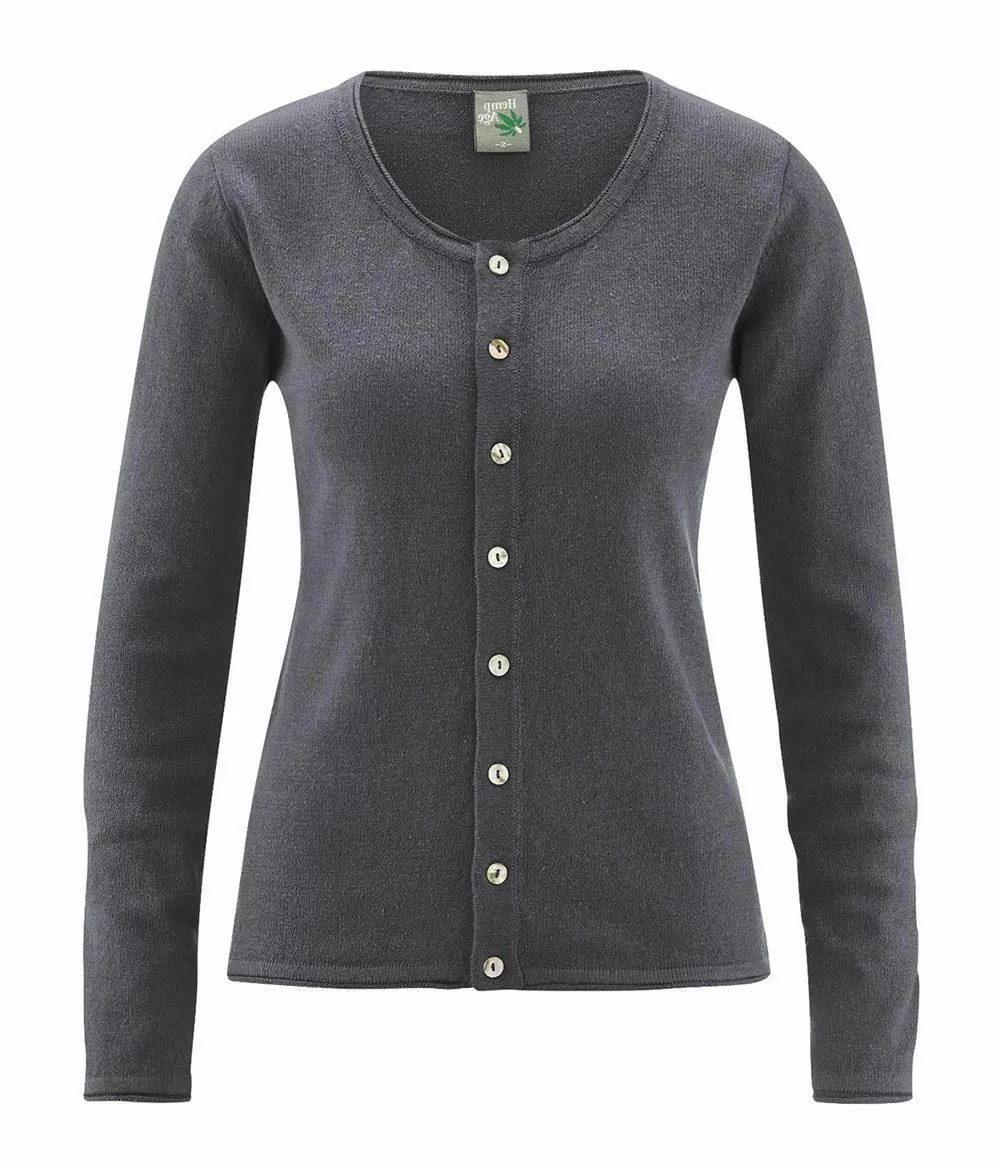 Eco Friendly Recycled Hemp And Organic Cotton Womens Cardigan