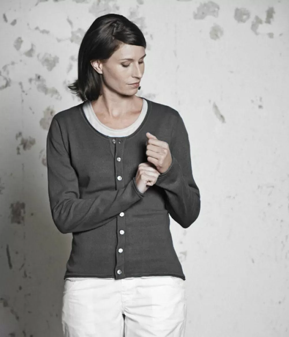 Eco Friendly Recycled Hemp And Organic Cotton Womens Cardigan