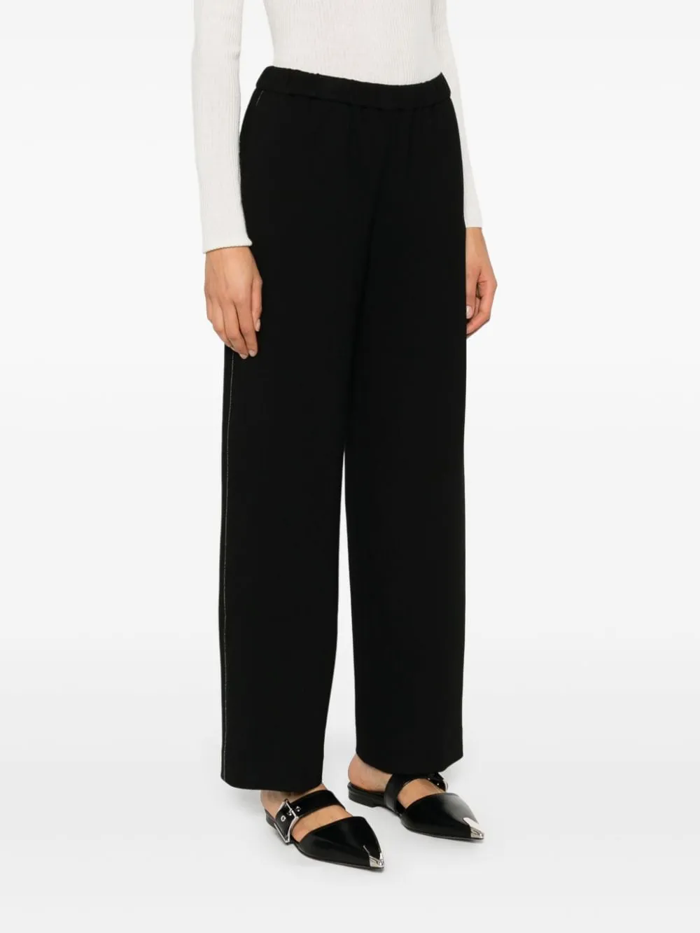 ELASTICATED DRAWSTRING TROUSERS