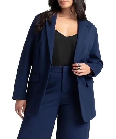 Eloquii Women's The Ultimate Stretch Long Two Button Blazer