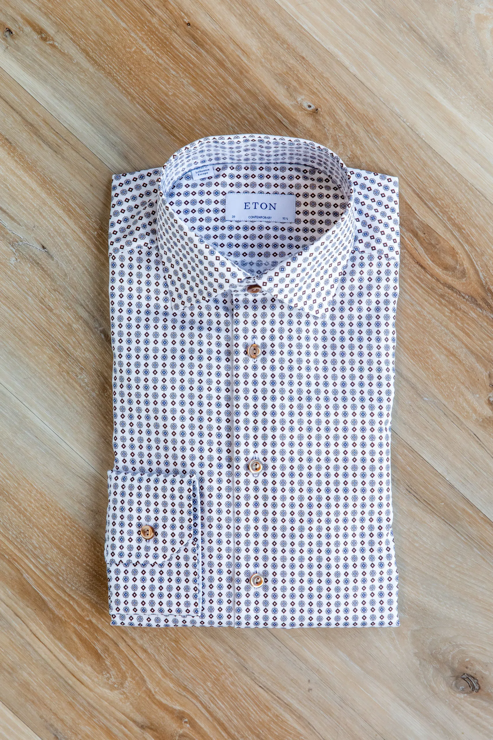 ETON Grey Pattern Shirt