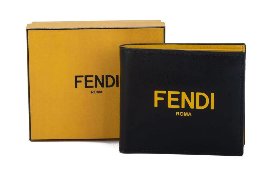 Fendi Bifold Wallet Black/Yellow