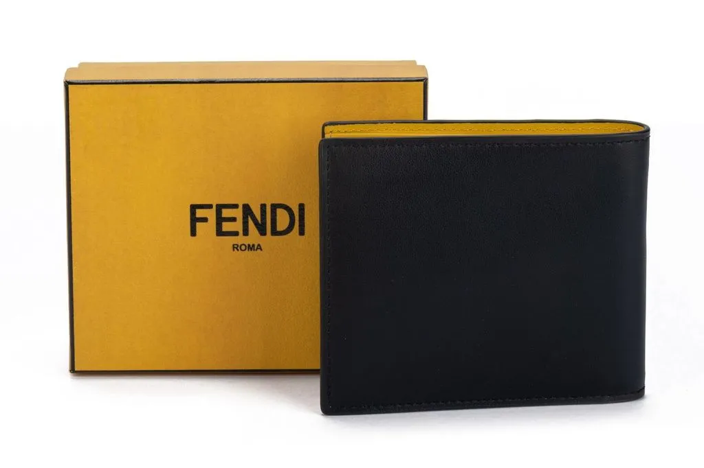 Fendi Bifold Wallet Black/Yellow