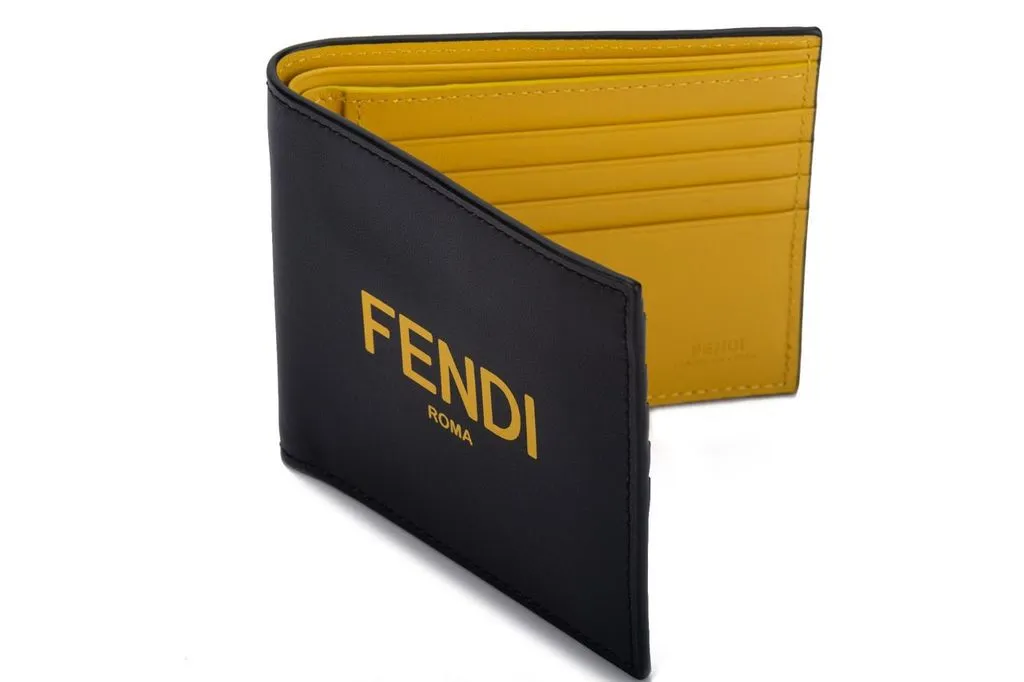 Fendi Bifold Wallet Black/Yellow