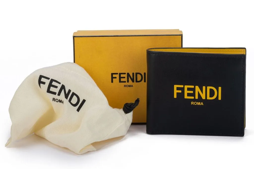 Fendi Bifold Wallet Black/Yellow