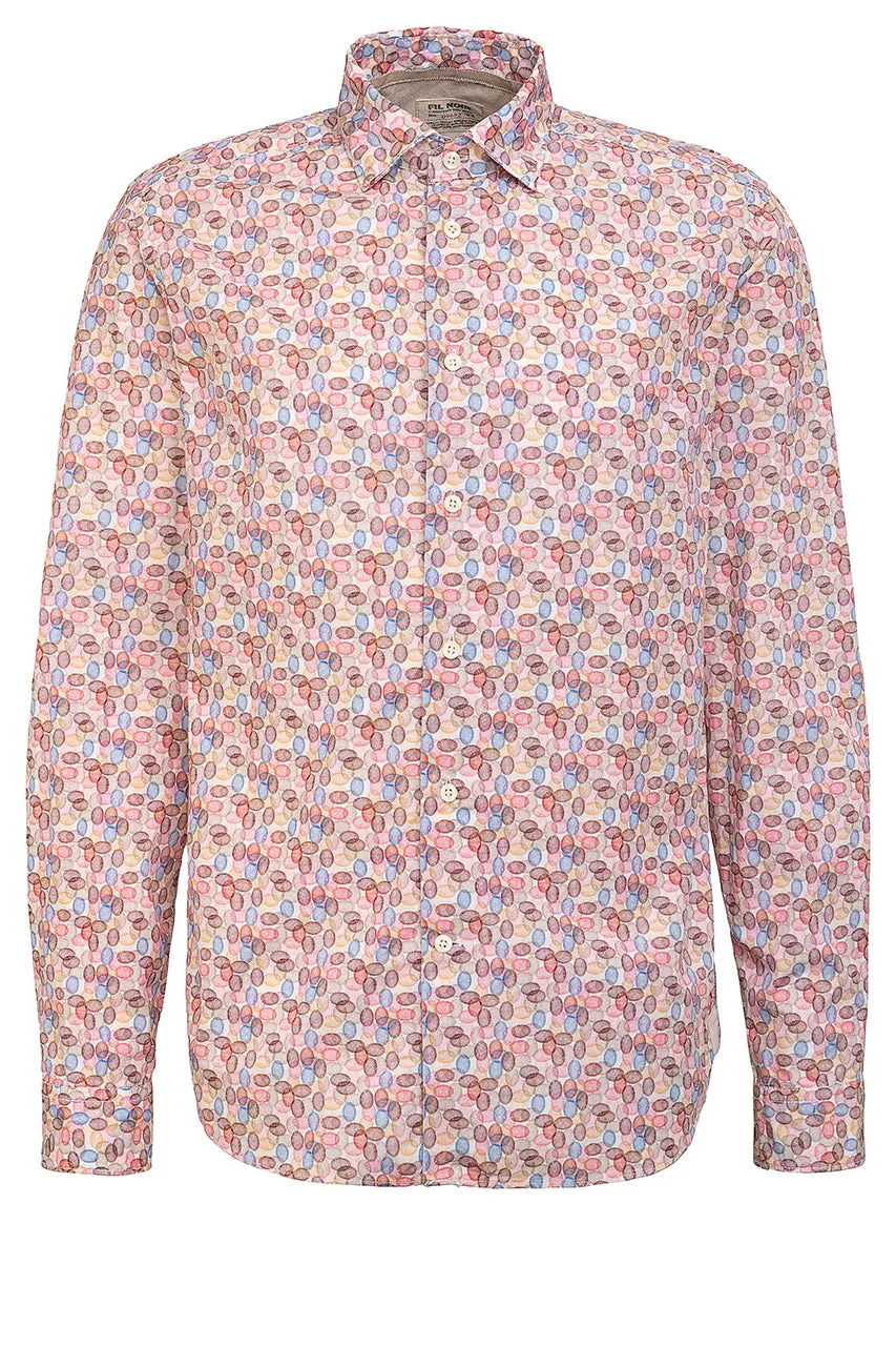 Fil Noir - Treviso Shirt - Red/Blue/Pink Swirls