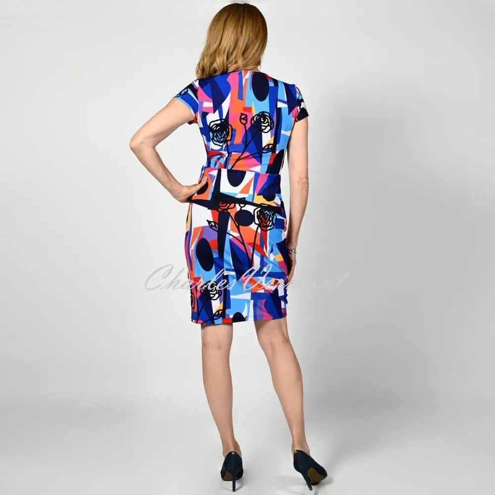 Frank Lyman Abstract Print Wrap Dress - Style 236148