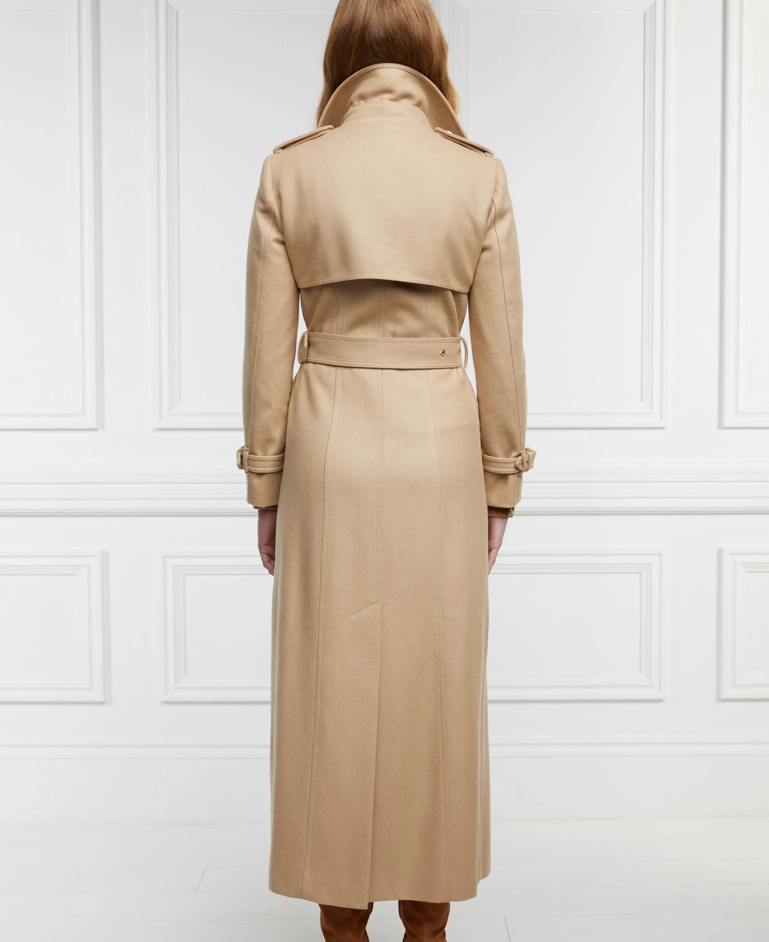 Full Length Marlborough Trench Coat                             Camel