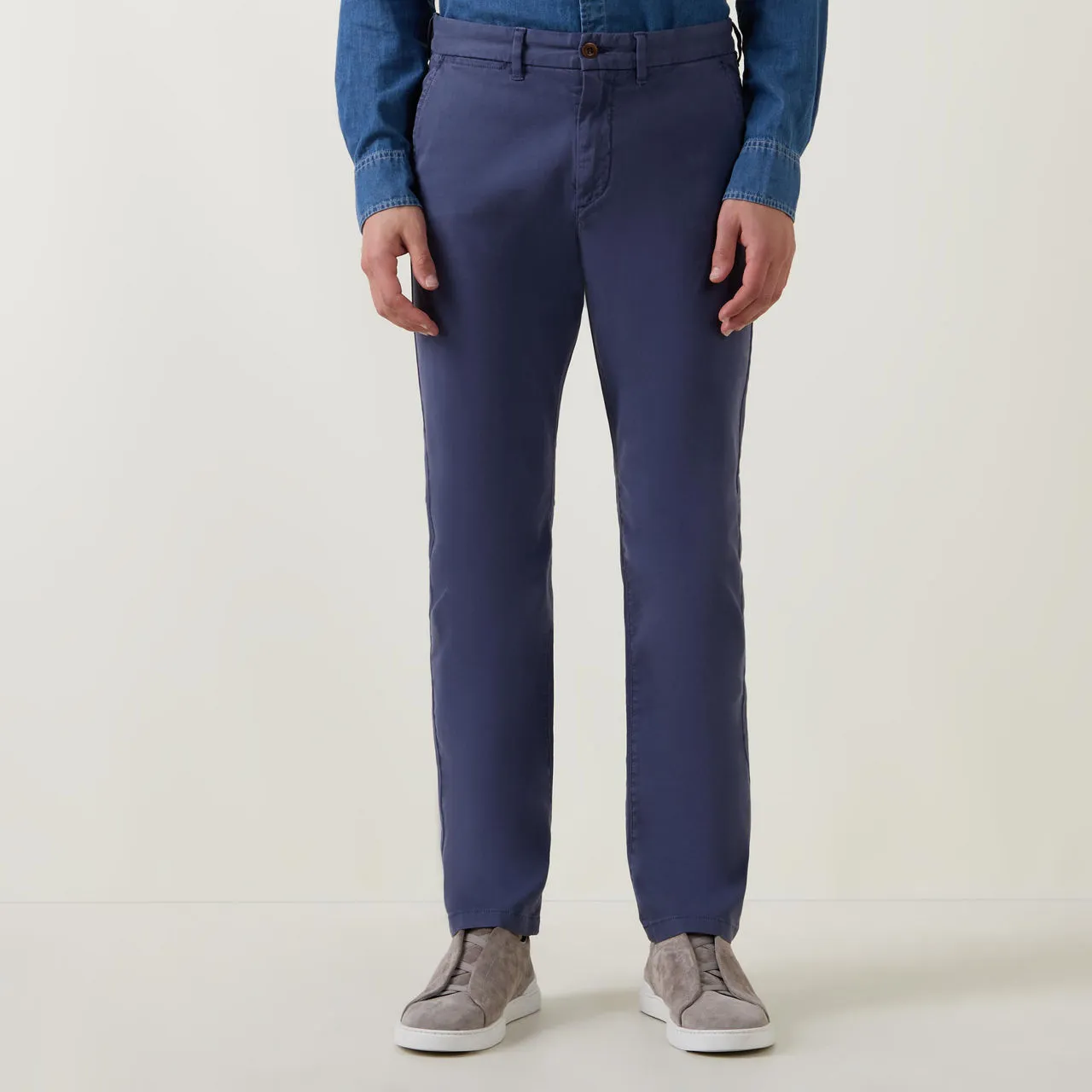 GANT Dobby Structure Leg Chinos - Mid Blue