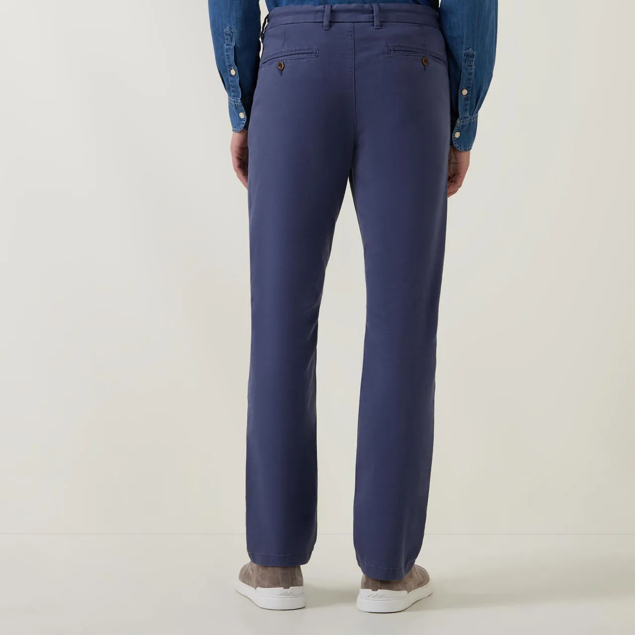 GANT Dobby Structure Leg Chinos - Mid Blue