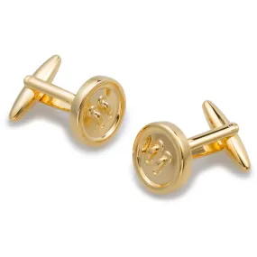 Gold Button Cufflinks