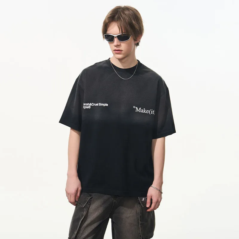 Gradient Washed Logo Tee