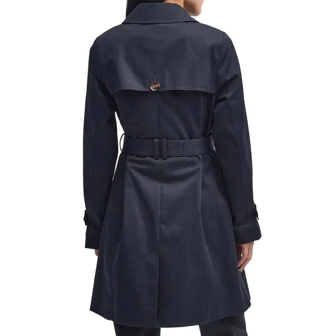 GRETA TRENCH Woman Navy Primrose Hessain