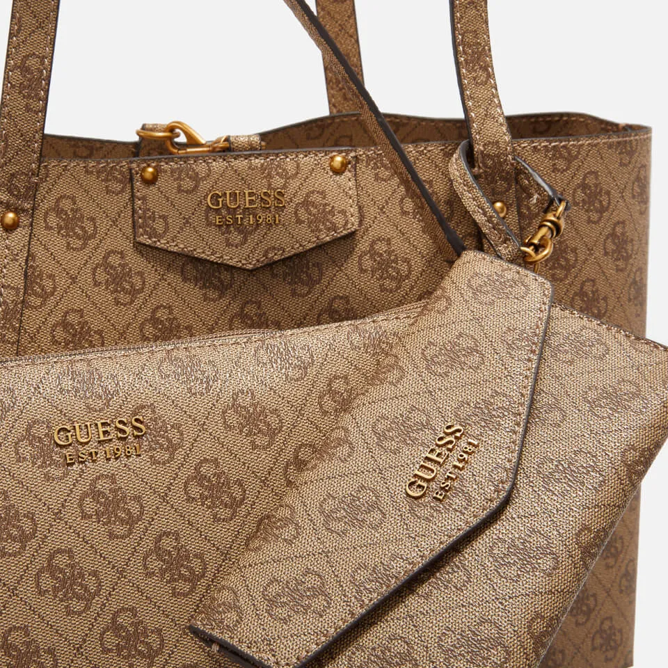 Guess Women's Eco Brenton Monogram Faux Leather Tote Bag