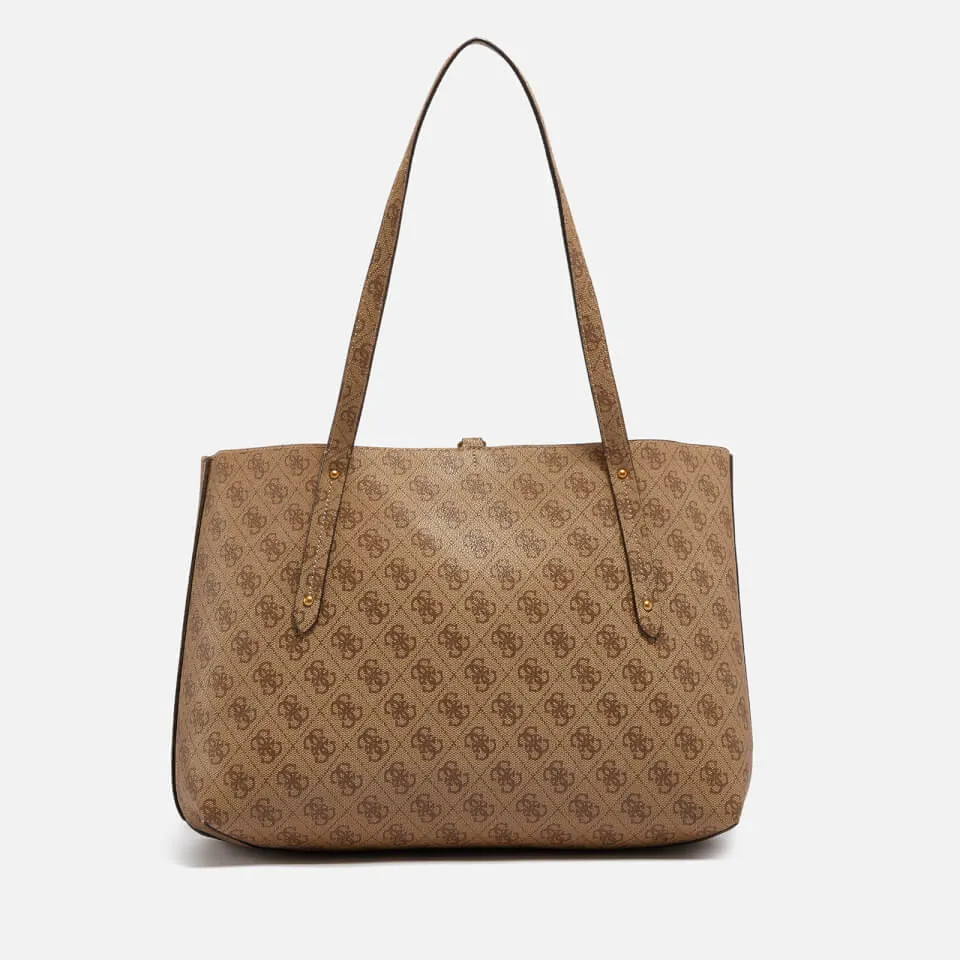 Guess Women's Eco Brenton Monogram Faux Leather Tote Bag