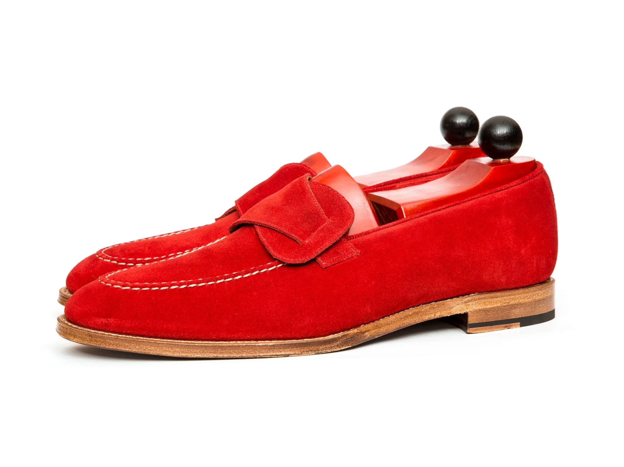 Hawthorne - MTO - Red Suede - TMG Last - Natural Single Leather Sole