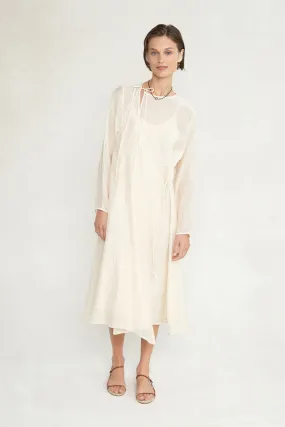 Heather Wrap Dress Antique White