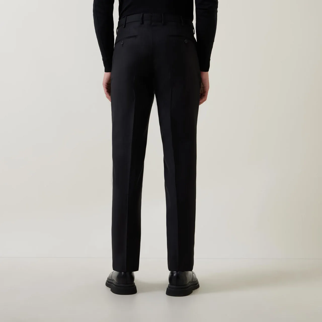 INCOTEX Slim-Leg Formal Chinos - Black